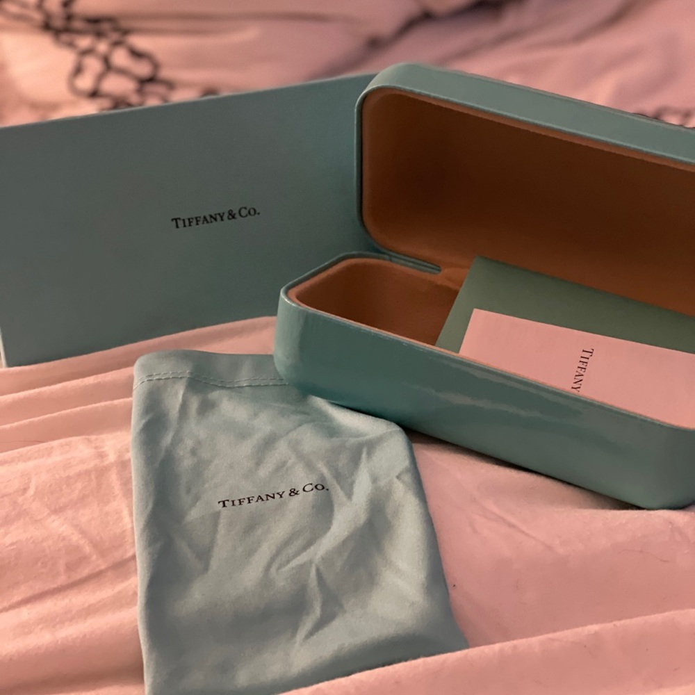 Empty Tiffany sunglasses box